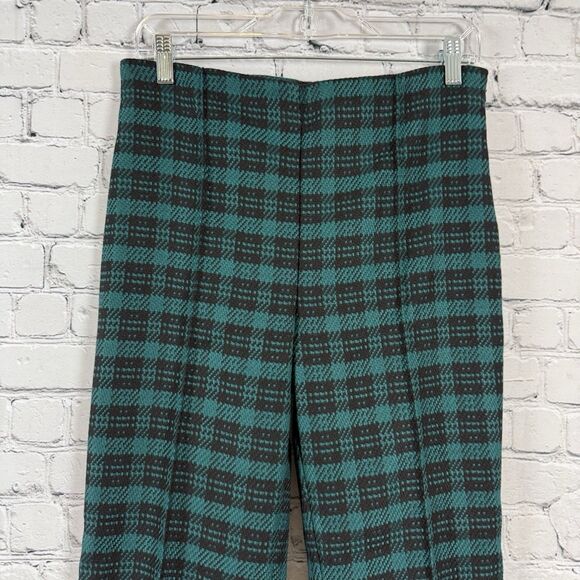 Ann Taylor The Petite Plaid High Waist Ankle Tweed Pants Women 4P Blue Black - Picture 2 of 15